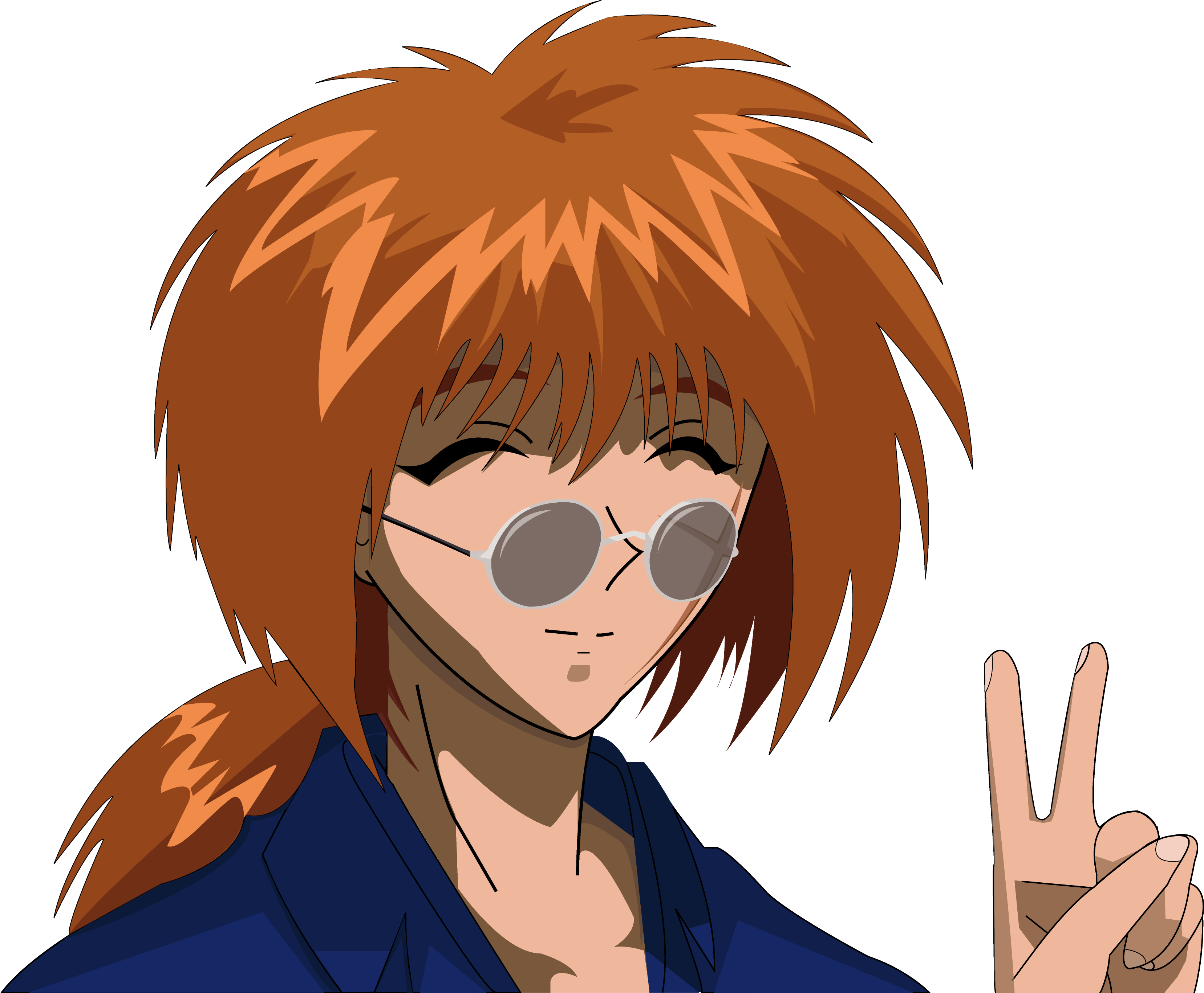 Kenshin with glasses Vector