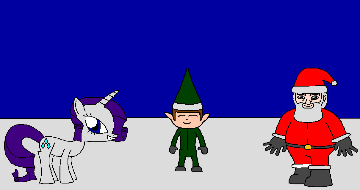 Rarity and Santa Claus by ThankYouWeAreTheBest on DeviantArt