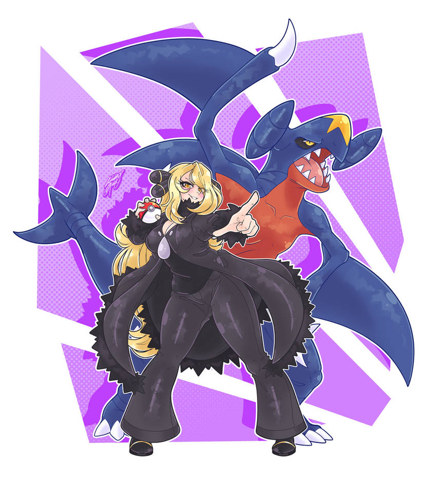 Cynthia and Garchomp by SketchyTodd on DeviantArt