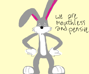 Mouthless Bugs Bunny by pianomankiran on DeviantArt