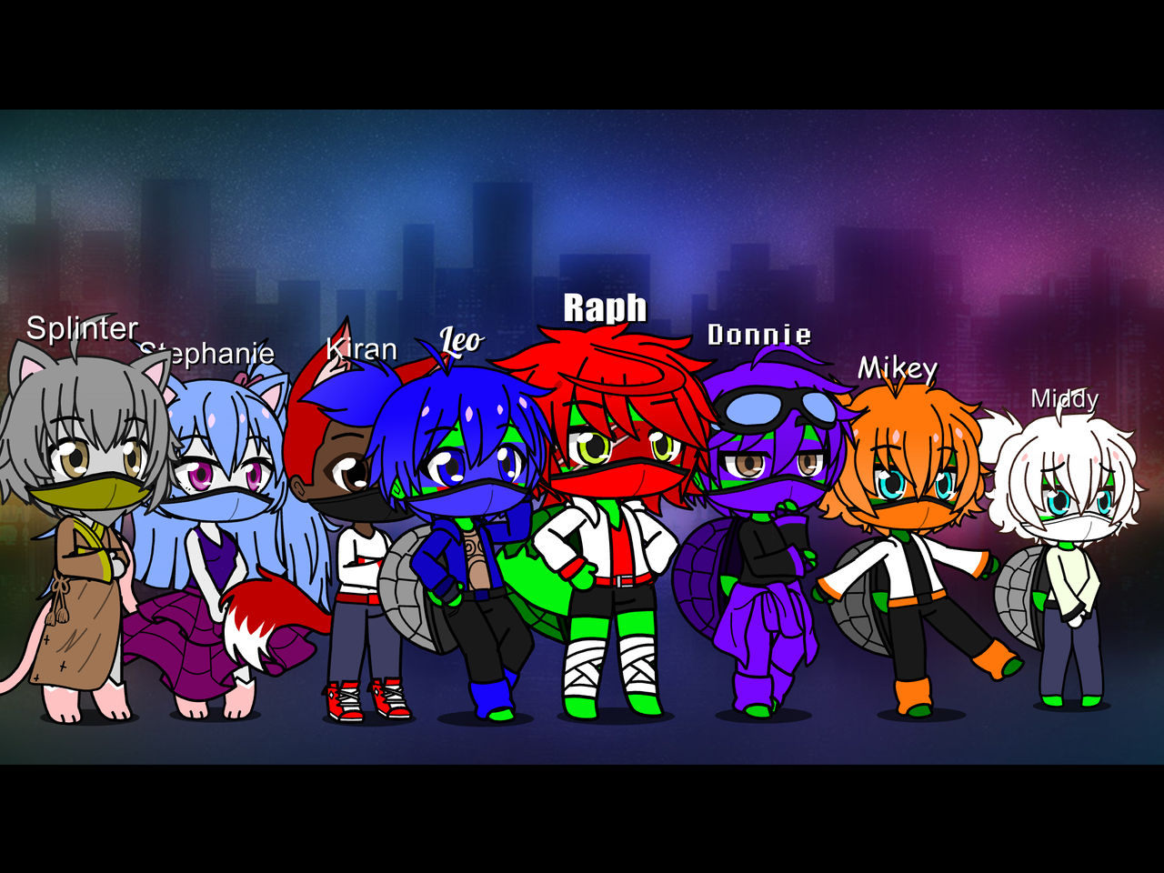 Me w/ROTTMNT boys ft Splinter and Stephanie by pianomankiran on DeviantArt