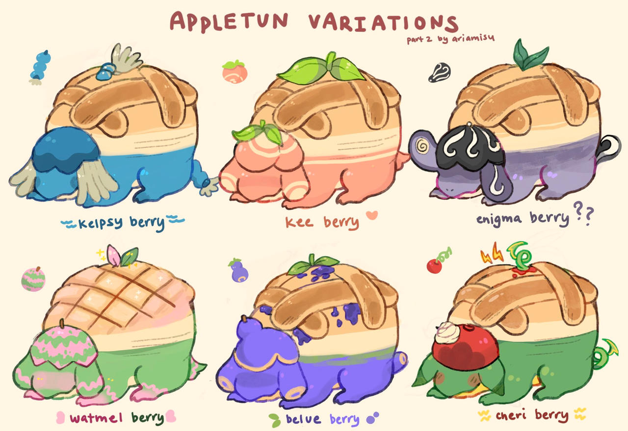 appletun variations part 2 by ariamisu on DeviantArt