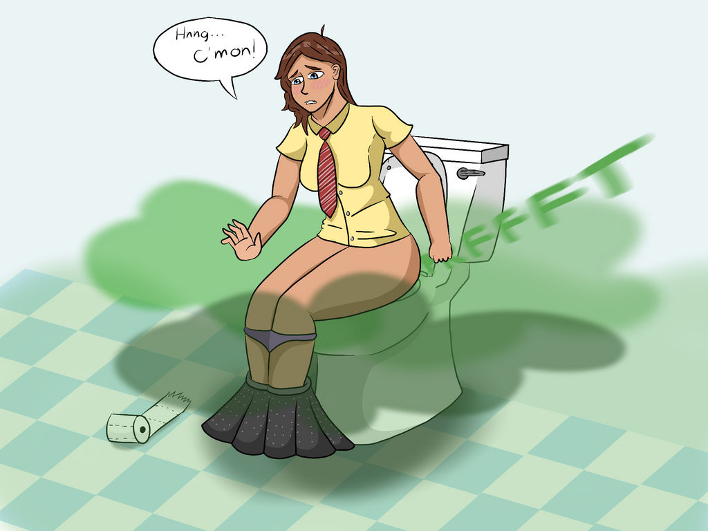 Art trade: Estelle's bathroom problem by Feather-Ashes on DeviantArt