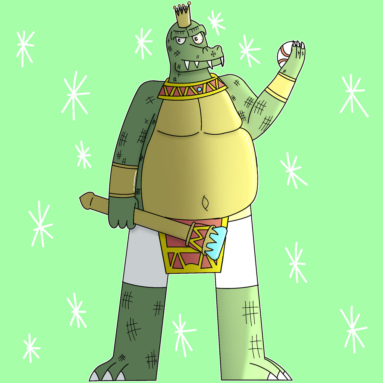 King R Rool Human King K Rool but he is wearning the Sluggers outfit by SharkEnjoyer29 on ...