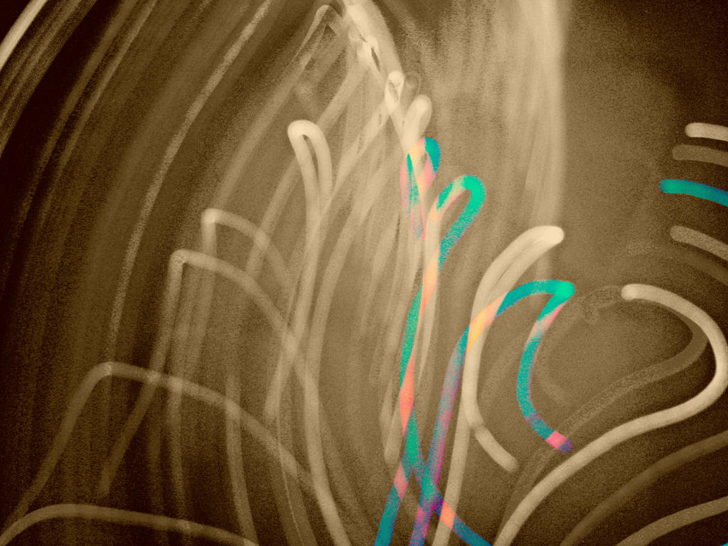 Light Painting: Sepia, teal, and pink