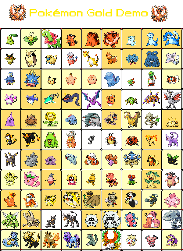 Pokemon Gold Demo Shiny sprites by louiehit123 on DeviantArt