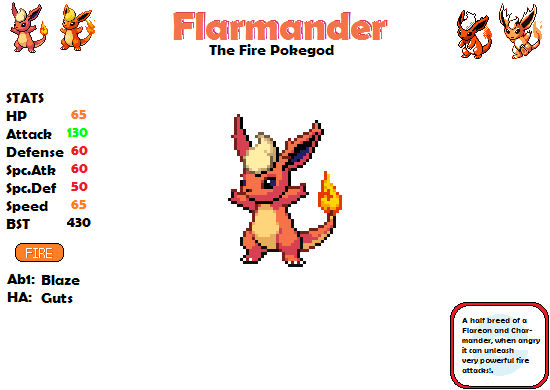 Flarmander - Pokegod by abeshoken on DeviantArt