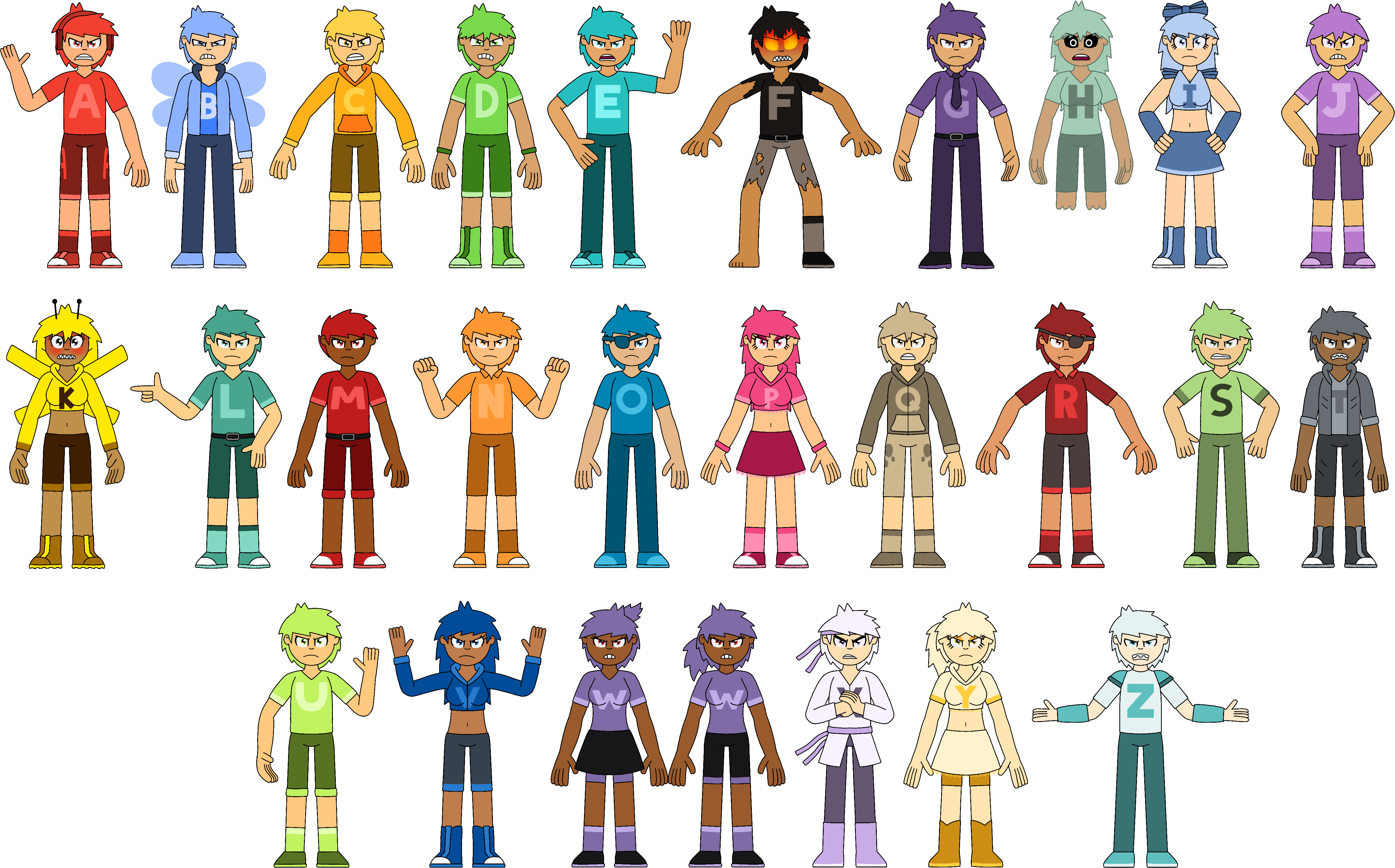 Humanized Let Me Humanized Alphabet Lore but they're angry by TerBonner52Offical on ...