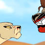 FIRE AND NOTHING GLARING AT EACH OTHER
