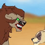 NOTHING ROARS AT HER BROTHER GIF