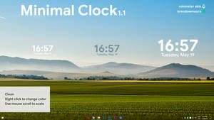 [Rainmeter] Minimal clock v1.1