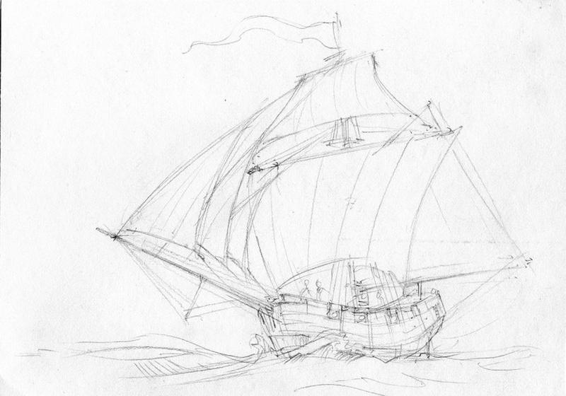 Sloop Drawing Color Sloop by JanBoruta on DeviantArt