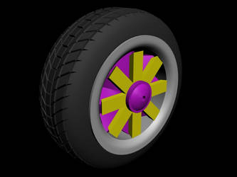 Wheel with spinner