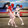 Aki vs Homare! Beach Boxing!