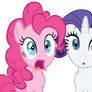 Pinkie and Rarity are Suprised