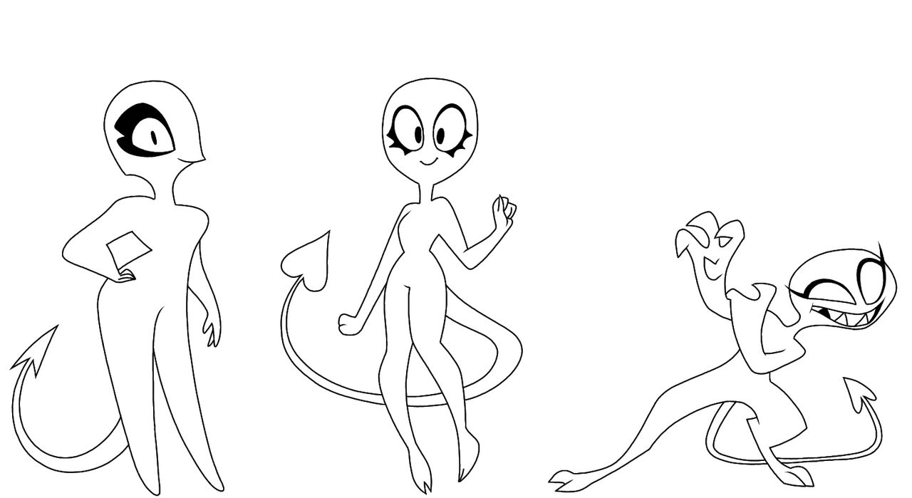 Imp Base Drawing Helluva Boss - Background Imps #10 - Bases by VivzieBases on DeviantArt