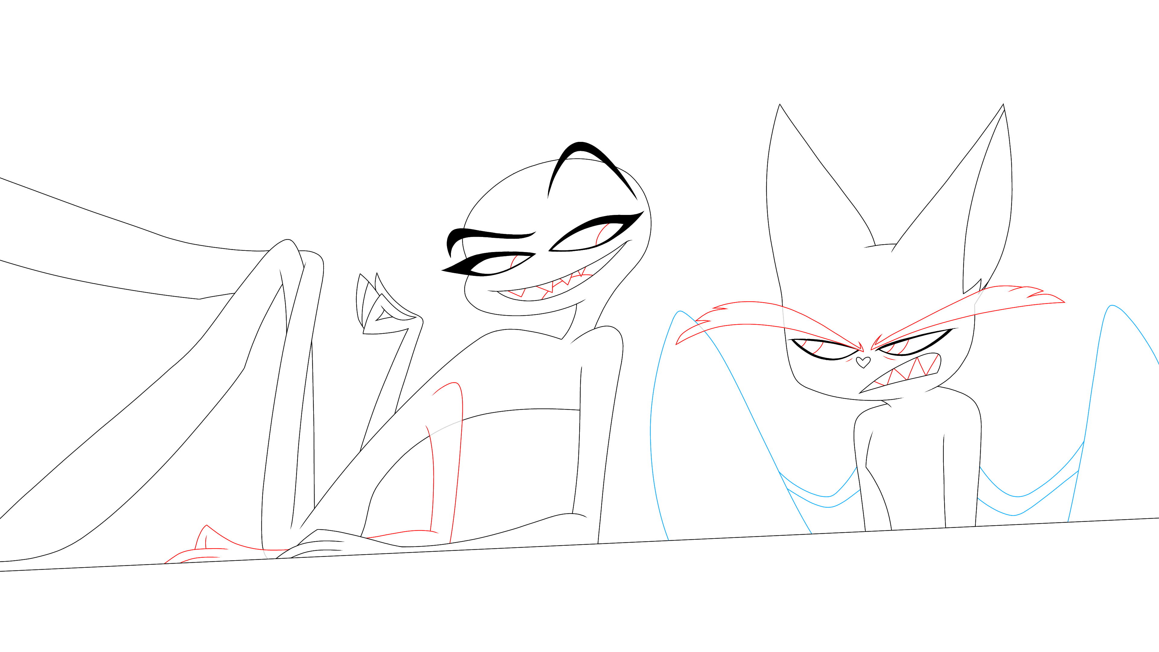 Hazbin Hotel - Angel Dust and Husk - Base by VivzieBases on DeviantArt