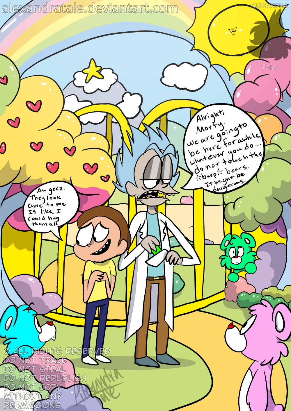Rick and Morty in the Forest of Feelings (chall) by AlexandraToons