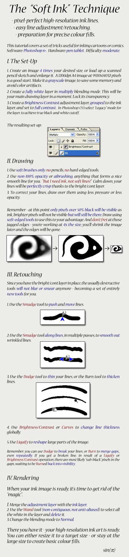 The 'Soft Ink' Technique by SinePI