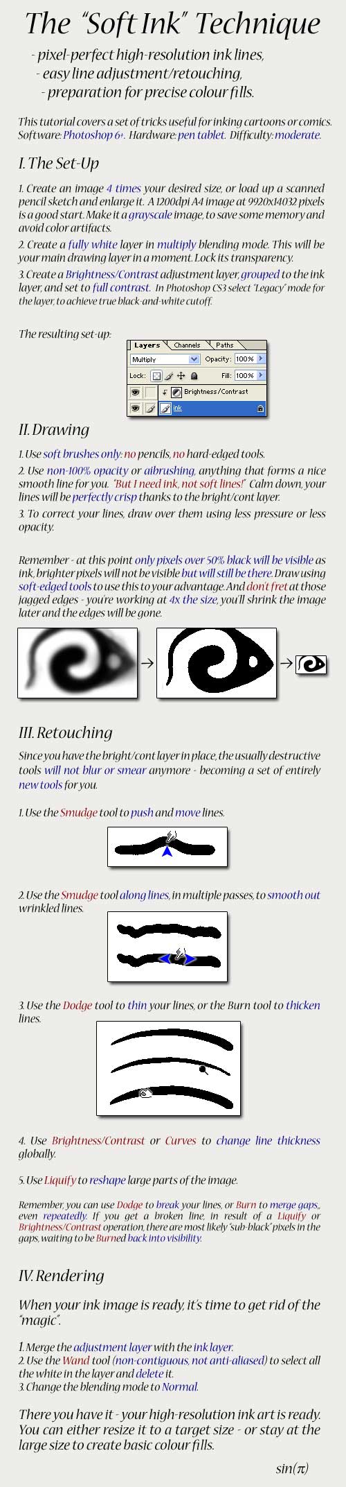 The 'Soft Ink' Technique by SinePI