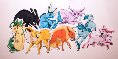 Eeveelution stickers