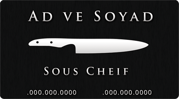 Sous Chief Business Card