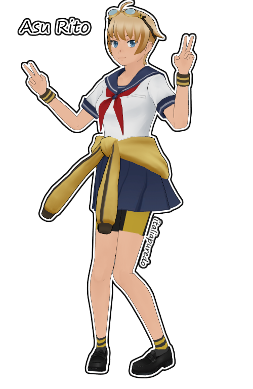{{MMD Yandere Simulator}} Asu Rito Alternate by ItaliaPuredo on DeviantArt