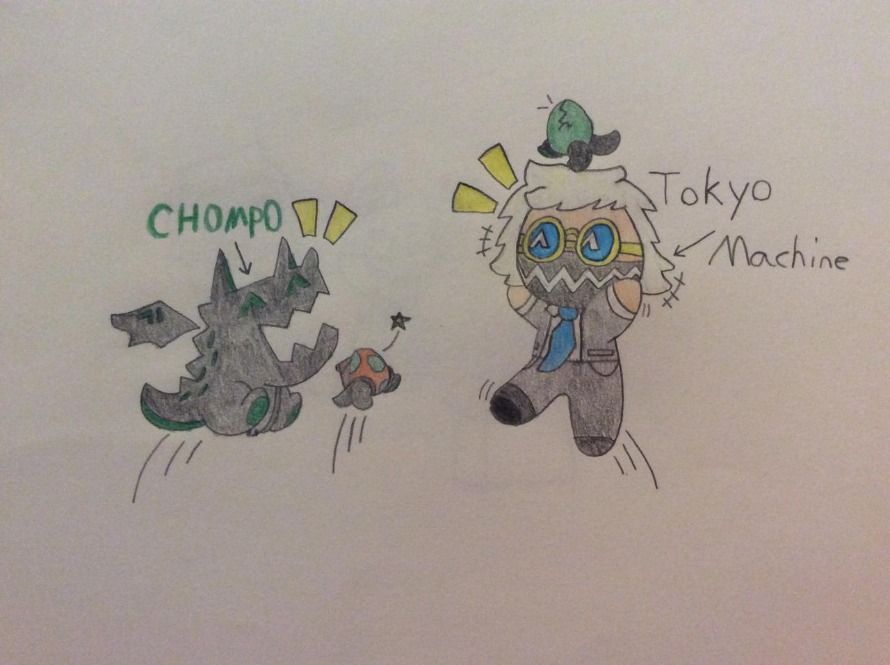 Tokyo Machine and Chompo! by KittyPuff09 on DeviantArt