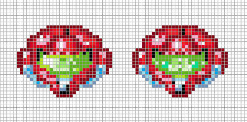 Metroid helmet pattern