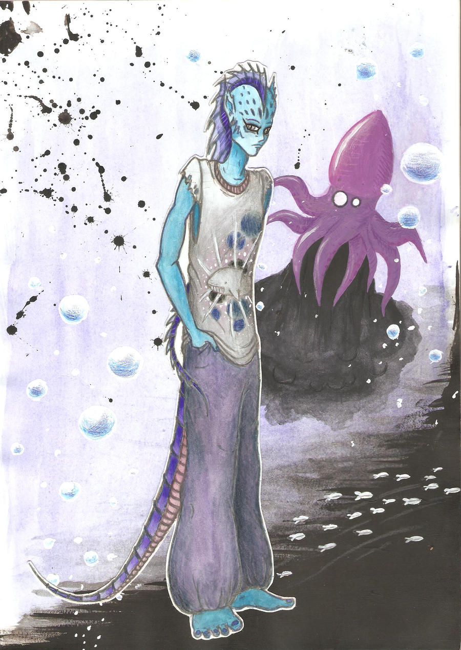 fishperson 1 by BlueFernArts on DeviantArt