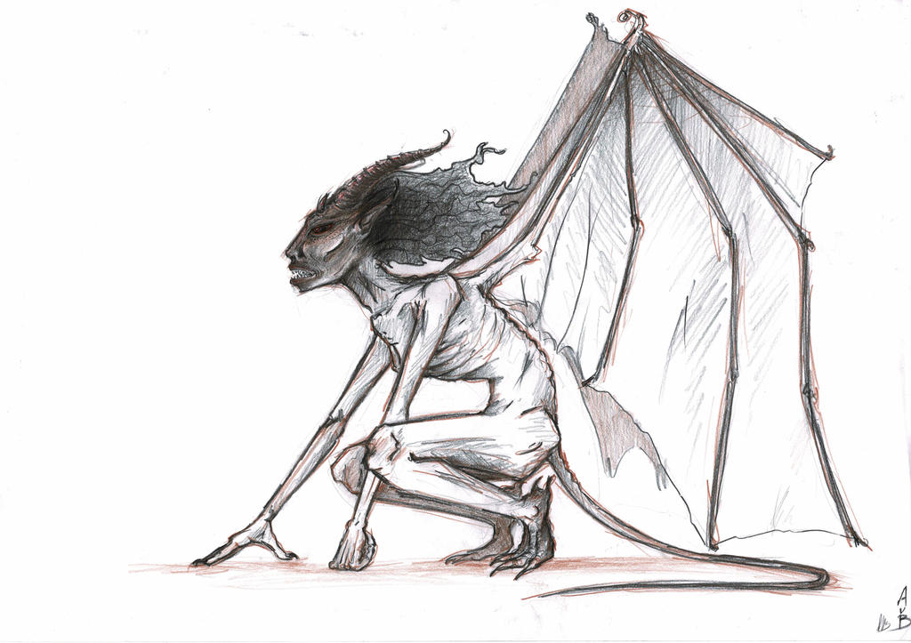 A lesser demon by BlueFernArts on DeviantArt