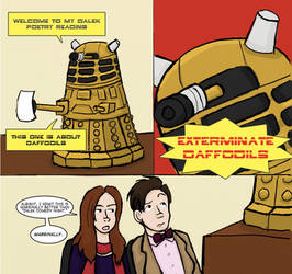 TWO DALEKS WALK INTO A BAR