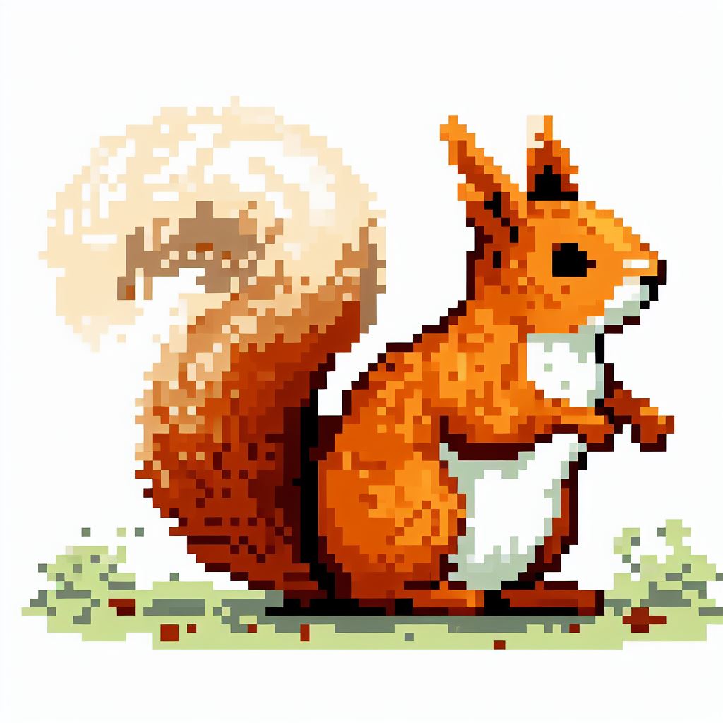 Pixel Squirrel Pattern A squirrel in pixel art style with 16 bits by rtxrkibi on DeviantArt