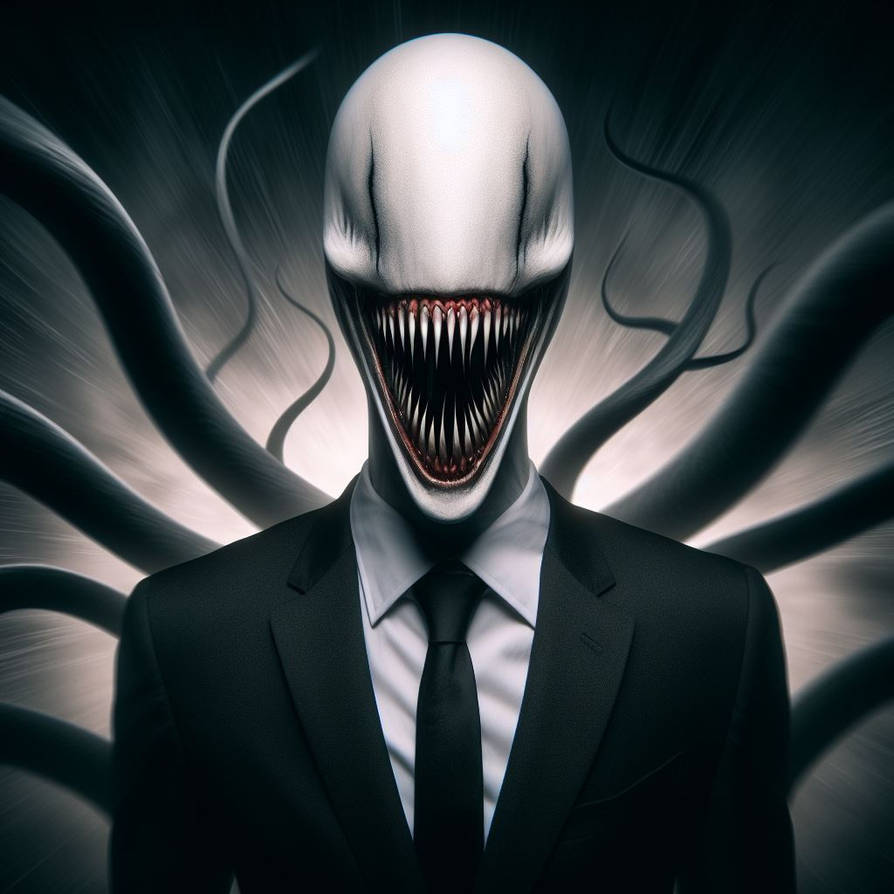 Splenderman Human A slenderman with a scary mouth, sharp teeth, and by rtxrkibi on DeviantArt