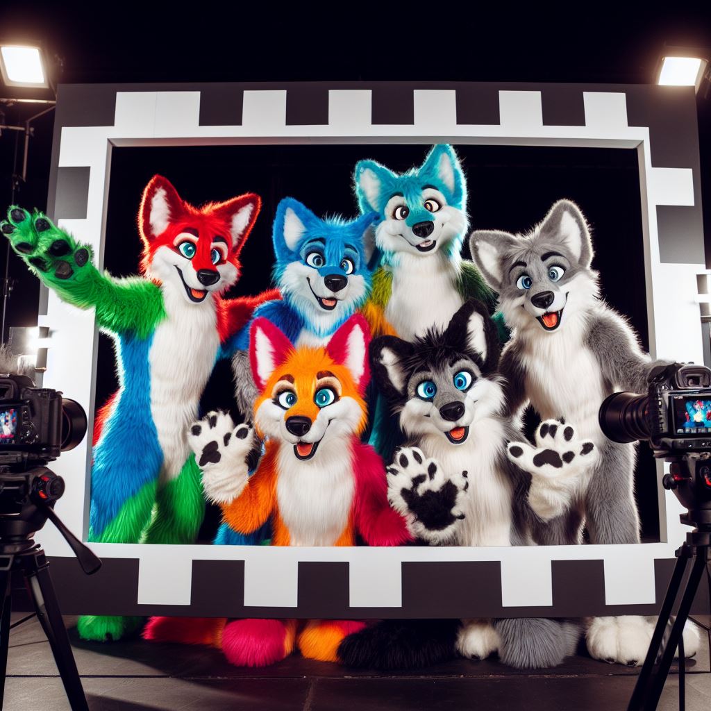 Deviantart Furry Racing Six colorful wolf Furries acting on stage with a by rtxrkibi on DeviantArt