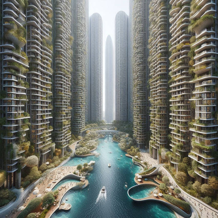 a 400,000-unit skyscraper apartment building risin by rtxrkibi on ...