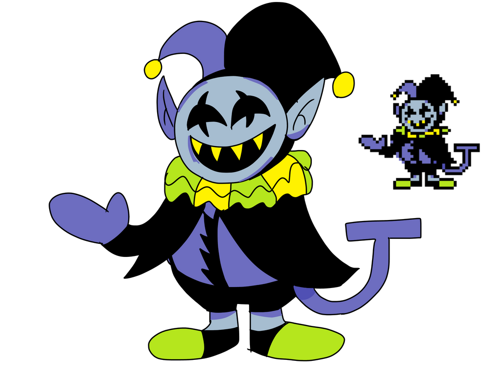 I drew jevil from deltarune but what i think he might look like! 