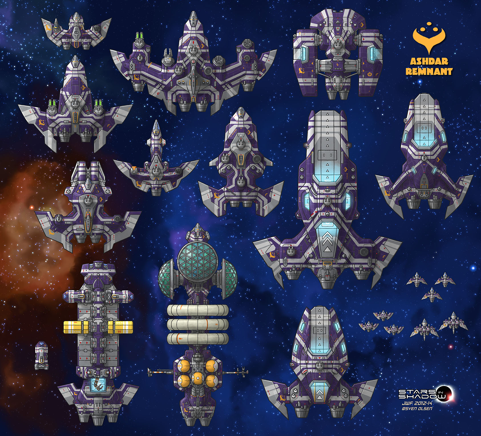 Stars in Shadow: Ashdar Ships Faction Recolor