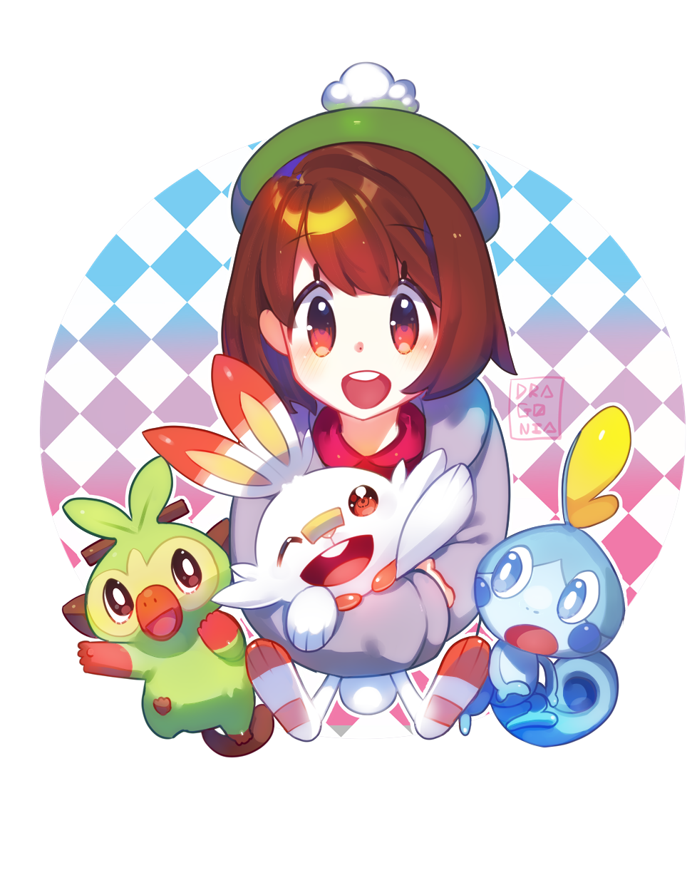 Pokemon sword and shield starters by fnafmangl on DeviantArt