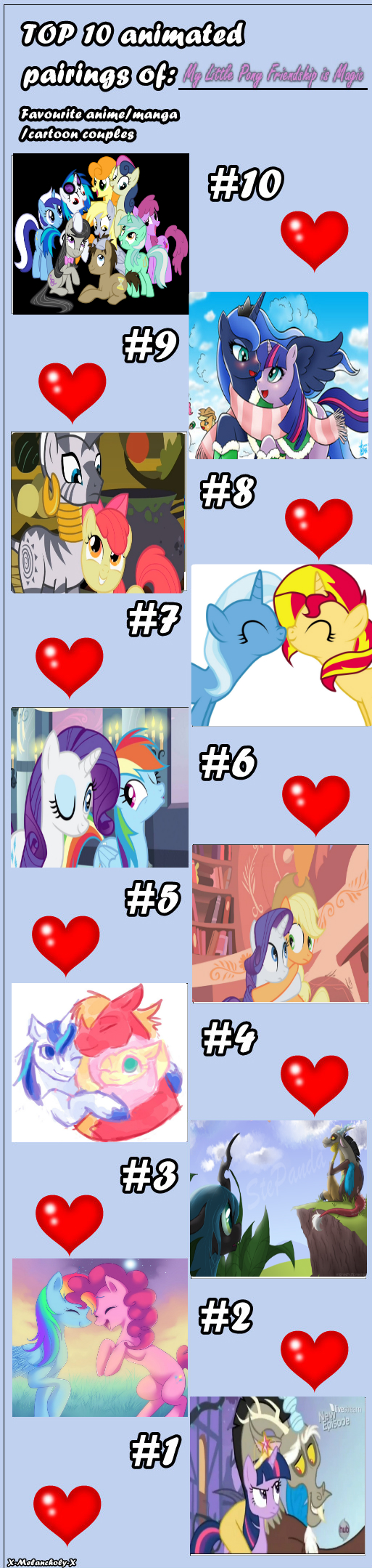 My Top 10 MLP ships by VelocityOfTheNight on DeviantArt