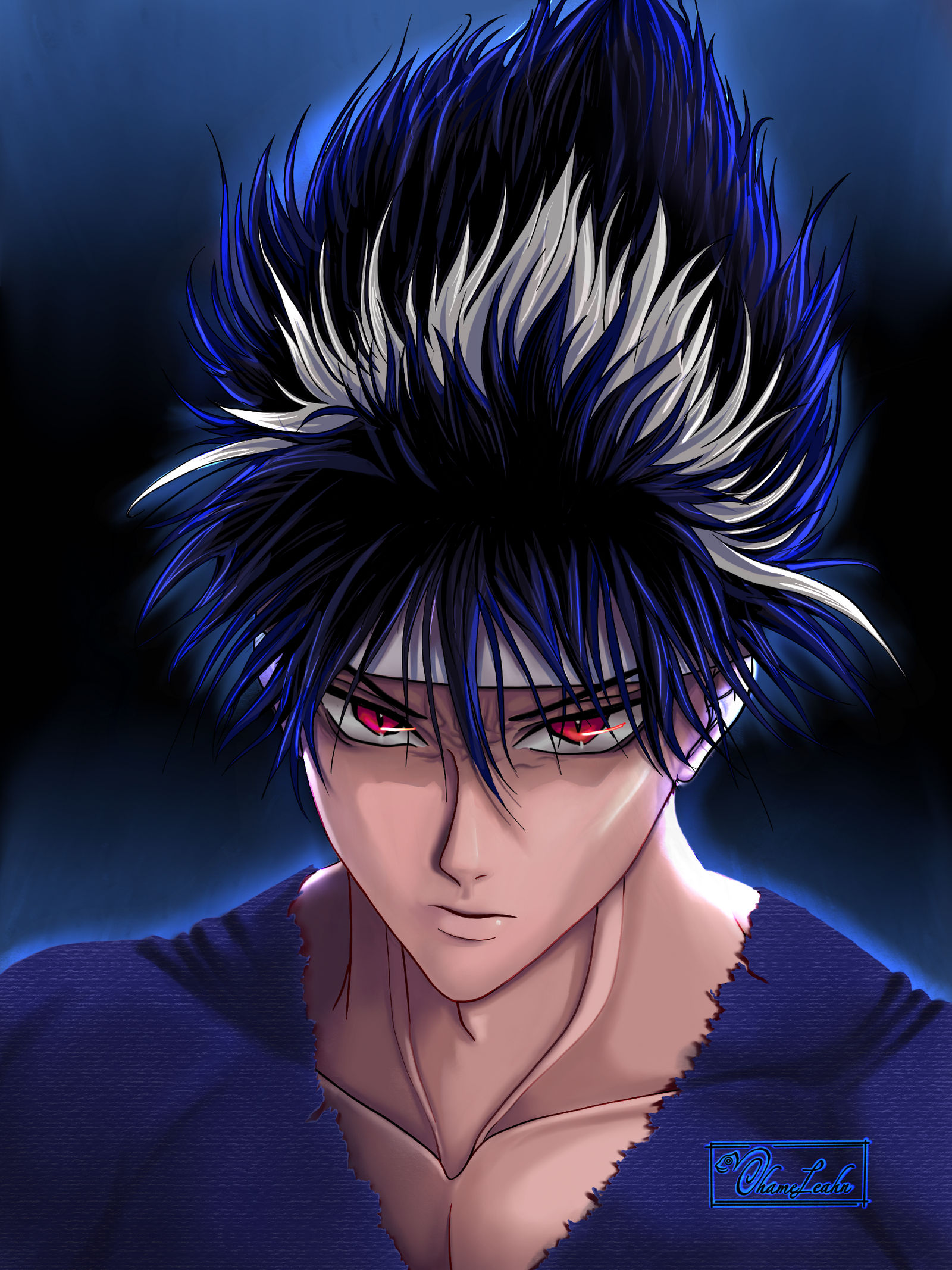 YYH Hiei Fanart by ChameLeahn on DeviantArt