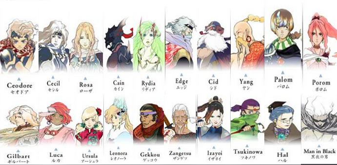 Final Fantasy IV Characters by CrystalSagaHeroes on DeviantArt