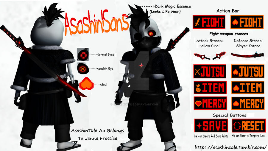 Sans Reference Model AsashinTale Character - Sans Reference Sheet by JenneFrostice on DeviantArt