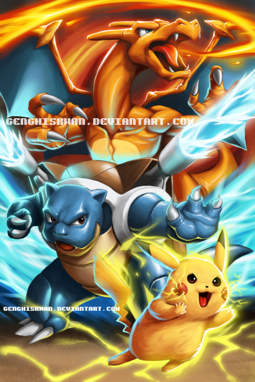 Pokemon - Pikachu Blastoise Charizard