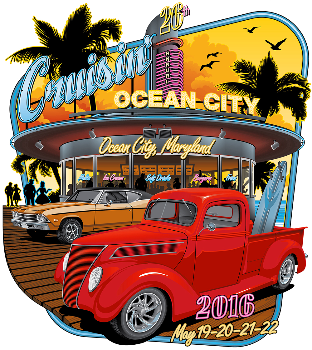 Cruisin' Ocean City 2016 T-Shirt