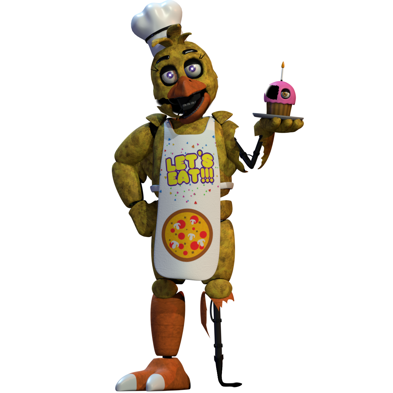 New Model Of Withered Chica by e74444444444 on DeviantArt