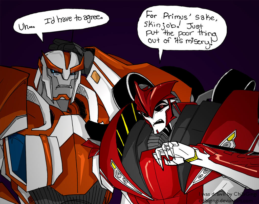 TFP- Ratchet and Knock Out by chibigingi on DeviantArt