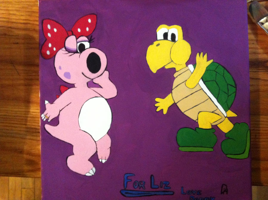 Birdo and KT waving Goodbye to Liz by Tukadian