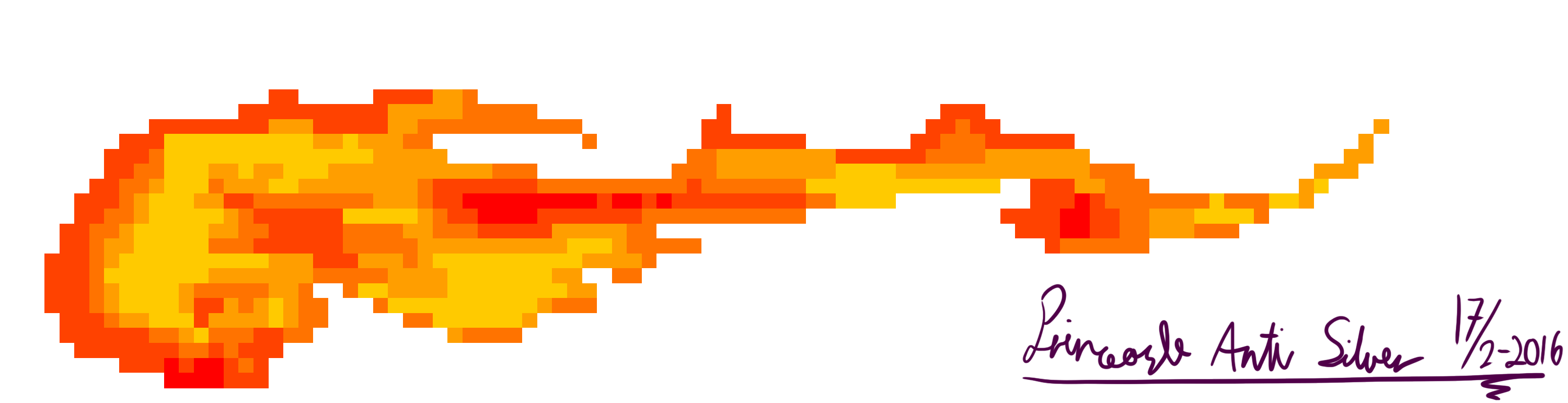Fireball Pixel Art.
