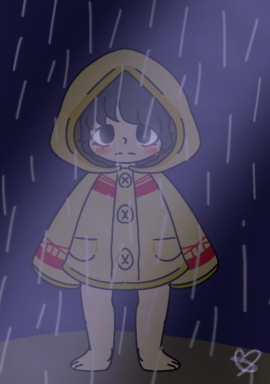 boi in the rain